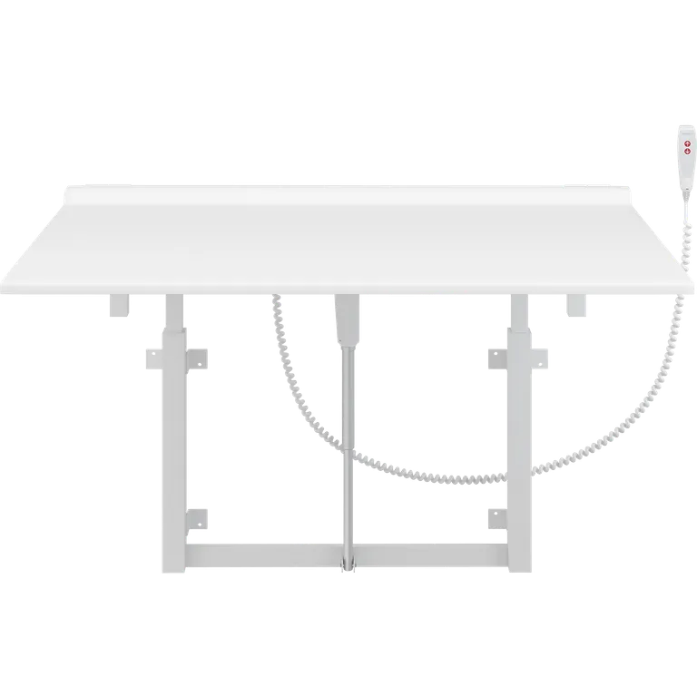Pressalit veggmontert stellebord, oppfellbart, høyderegulerbart