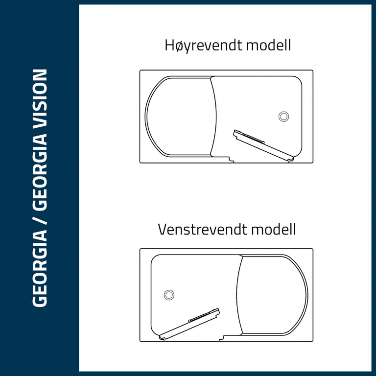 Georgia badekar med dør