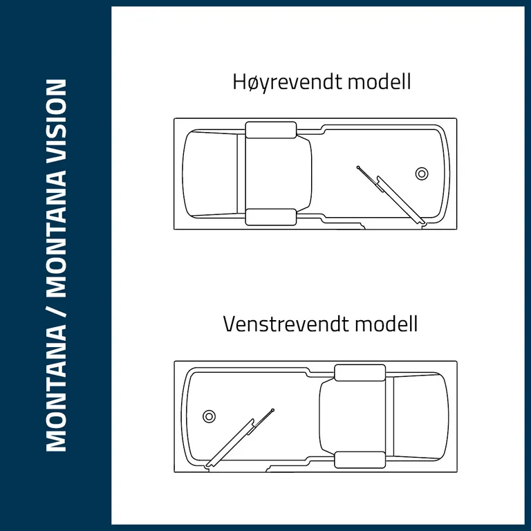 Montana Vision badekar med glassdør